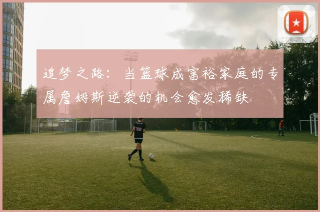 追梦之路：当篮球成富裕家庭的专属詹姆斯逆袭的机会愈发稀缺
